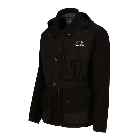 Men's C.P. Company Mixed Goggle Jacket in Black