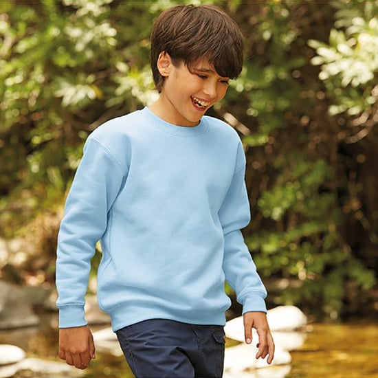 Fruit Of The Loom Kids Unisex Premium 70/30 Sweatshirt (Sky Blue)