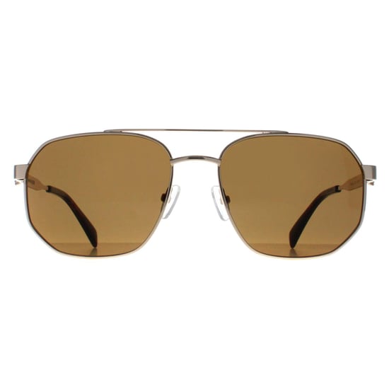 Alexander McQueen Aviator Unisex Gold Brown AM0458S