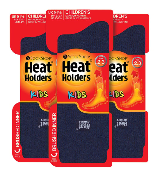 Heat Holders - Set van 3 thermo wintersokken voor kinderen - Indigo Blauw - Image 2