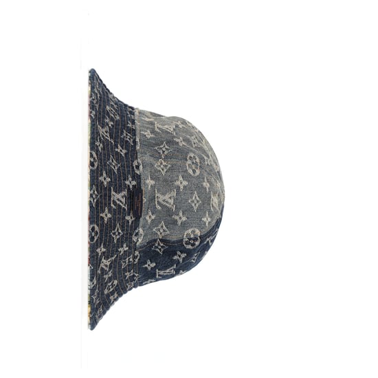 Louis Vuitton Monogram Tapestry Reversible Bucket Hat in Blue Denim - Image 4