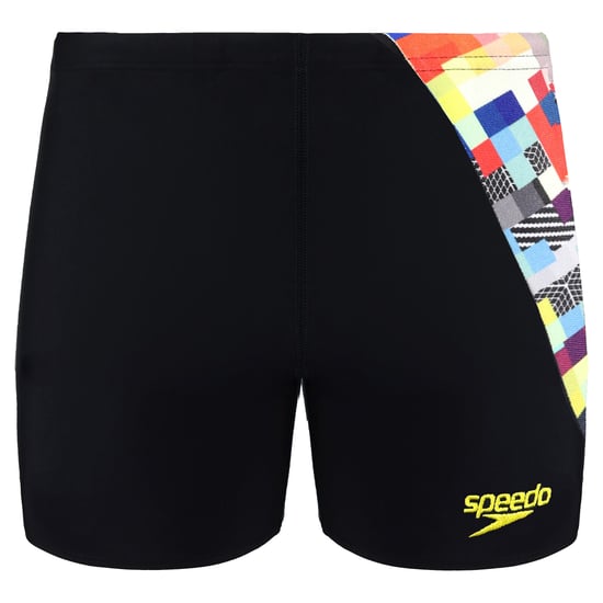 Speedo All Over Print Glichcode Digital Black Junior Swim Shorts 8 11732D832