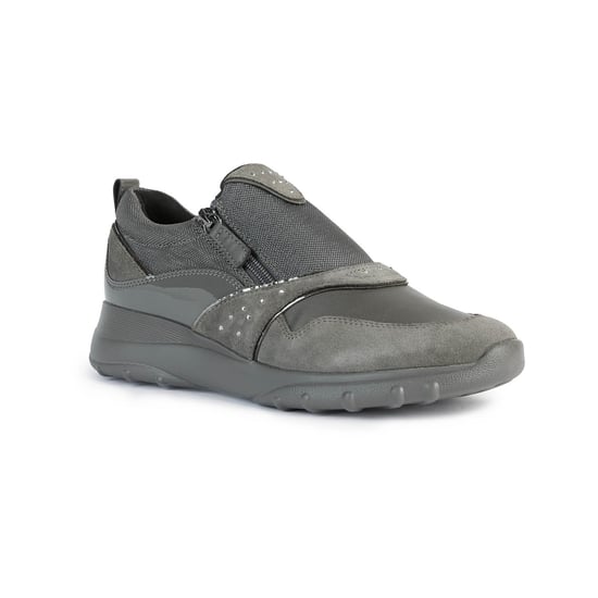 Geox D Zosma B Suède Damessneakers Donkergrijs - Image 1