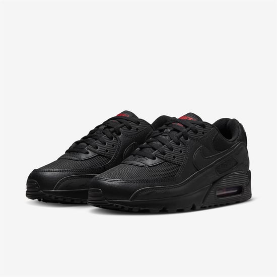 Nike Air Max 90 Heren Sportschoenen in Zwart/Zwart/Licht Crimson - Image 3