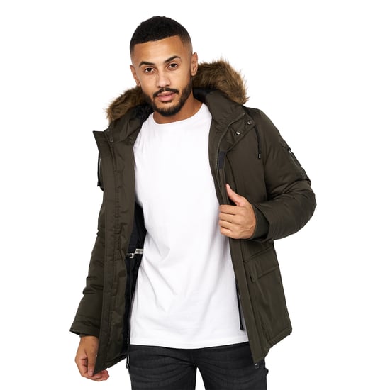 Crosshatch Heren Parkmoore Parka (Donkere Olijf) - Image 3