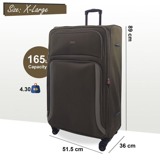Soft Extra Large 8 Wheel Luggage Light Travel Suitcase
