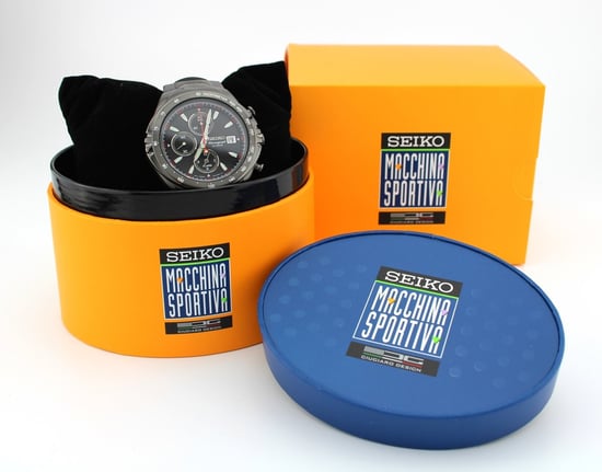 Seiko Macchina Sportiva herenhorloge Zwart SNAF87P1 - Image 3
