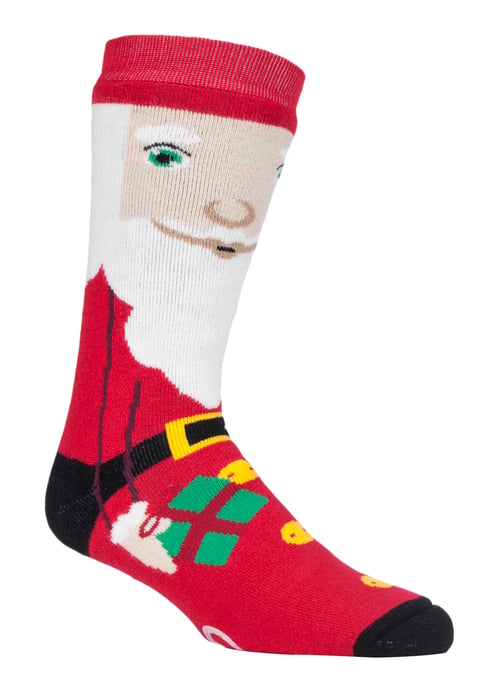 Dames kerst antislip thermo pantoffelsokken - De Kerstman - Image 1