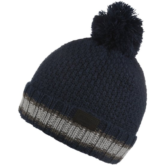Regatta Boys Davin V Fleece Lined Pom Pom Beanie Hat - Image 1