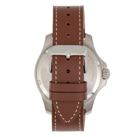 Elevon Aviator Leather-Band Watch w/Date