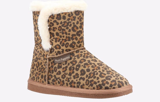 Hush Puppies Ashleigh Dames Pantoffels Met Luipaardprint Van Imitatiebont - Image 2