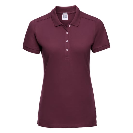 Russell Dames/Dames Stretch Fitted Poloshirt (Bourgondië) - Image 1