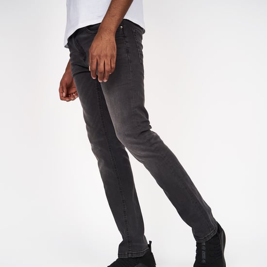 Crosshatch Heren Svelte Stretch Jeans (Donkergrijs) - Image 3