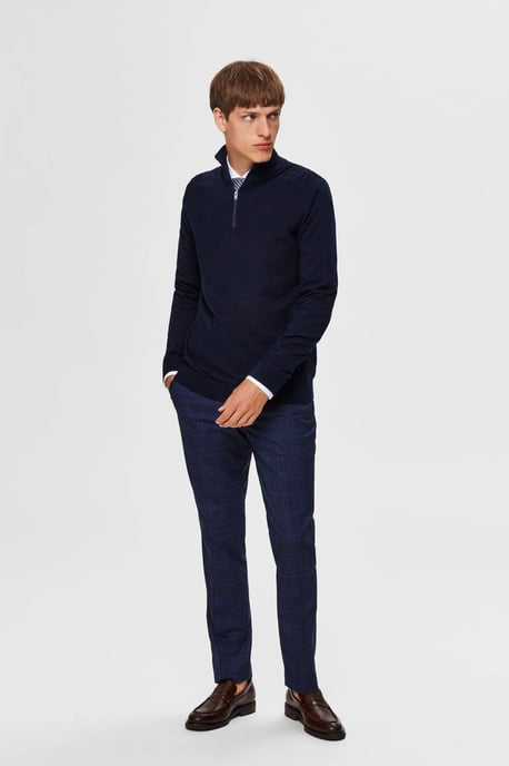 Selected Sweaters Berg Half Zip Cardigan Navy Blue