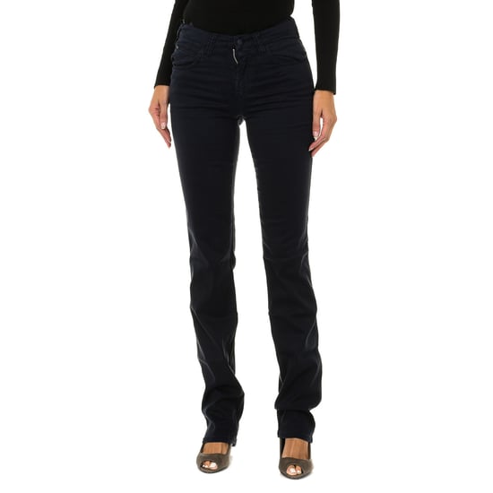 Long stretch fabric pants 6Y5J75-5N22Z woman