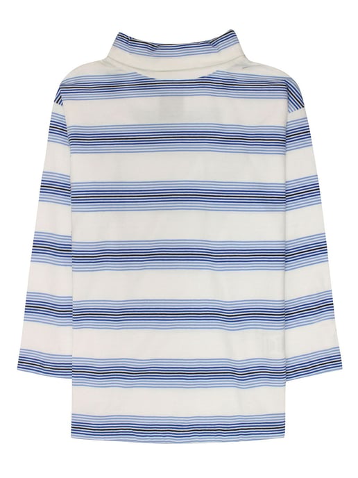 Stripe Funnel Neck Top