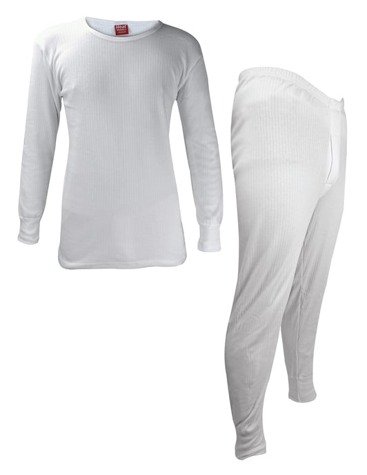 Heat Holders - Heren Lange Mouw Thermisch Ondergoed Set - Top & Lange Johns - Wit - Image 1