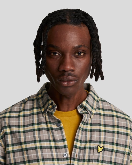 Lyle & Scott geruit flanel Argyle blauwgroen shirt met lange mouwen - Image 4