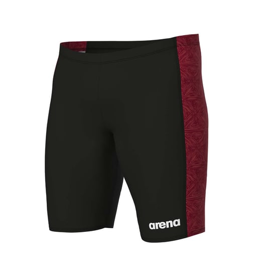 Herenzwemshort Arena Abstract Tiles Jammer in Zwart-Rood - Image 1