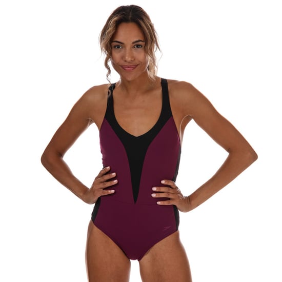 Women's Speedo Sculpture OpalLux Swimsuit in Purple black
