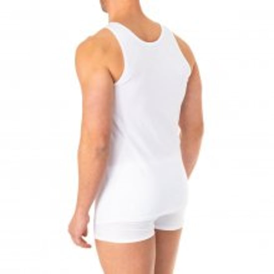 Wide-strap, round-neck T-shirt for men A0DGN. Comfort and perfect fit.