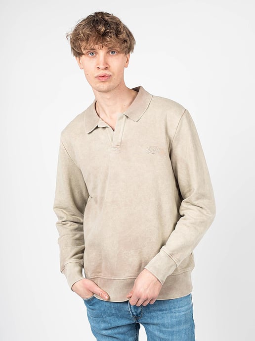 Guess blouse Polo Collar Mannen beige - Image 6