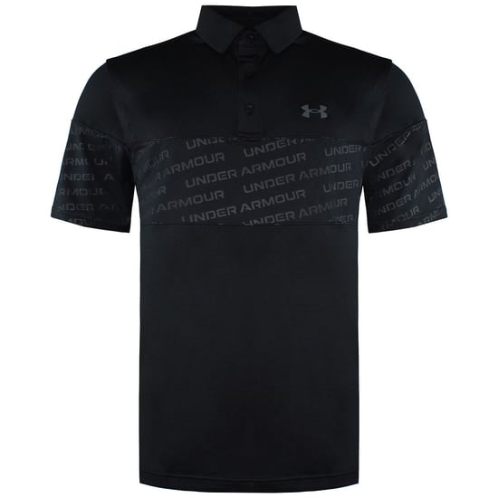 Under Armour Black Collared Mens Playoff 2.0 Blocked Polo Shirt 1363032 001