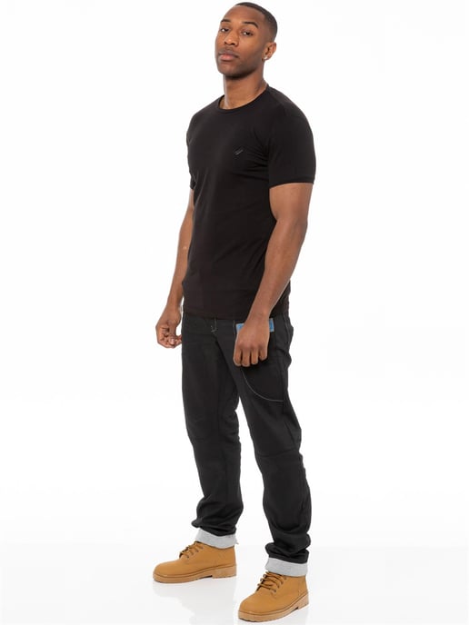Enzo | Heren Denim Jogger Jeans - Zwart/Blauw - Image 6