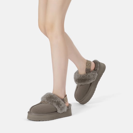 EVER AU Australia Women Wagtail Removable Strap Platform Slippers