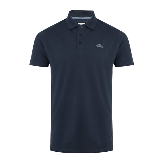 Weird Fish Heren Miles Pique Organic Poloshirt (Marine) - Image 1