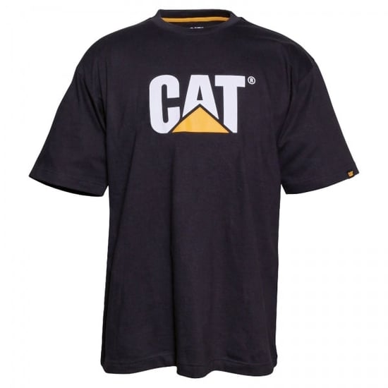 CAT HANDTEKENING LOGO Heren Katoenen T-Shirt Zwart - Image 5