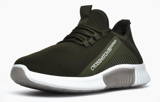 Men's Crosshatch Nimbus Trainers in olive - Image 2