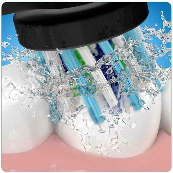 Oral-B CrossAction Black Toothbrush Heads Pack Of 4 Replacement Refills