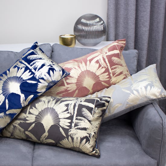 Paoletti Malaysian Palm Foil Printed Cushion Cover - Image 4