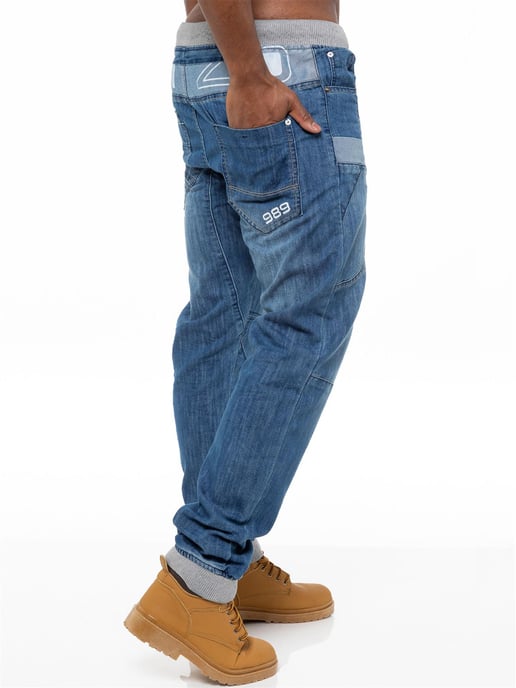 Enzo | Heren Denim Jogger Jeans - Blauw - Image 4