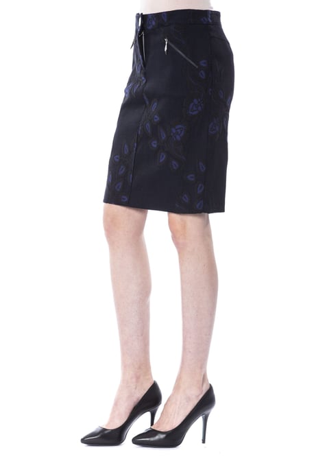 BYBLOS Women's Black Cotton Skirt