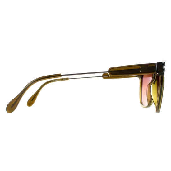 Serengeti Round Mens Gunmetal Olive Polarized Drivers Gradient Amboy