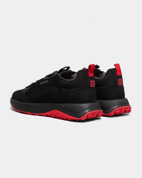 Men's Hugo Kane Runner Trainers in Black - Image 6