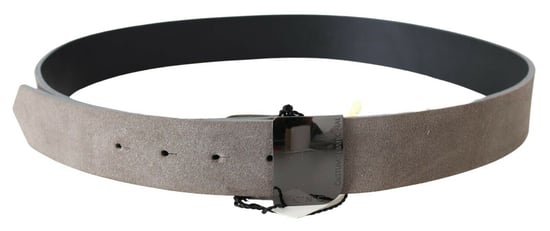 Costume National Women's Brown Leather Square Logo Buckle Belt