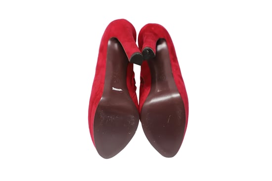 Alexander McQueen Ankle Boots in Red Suede - Image 5