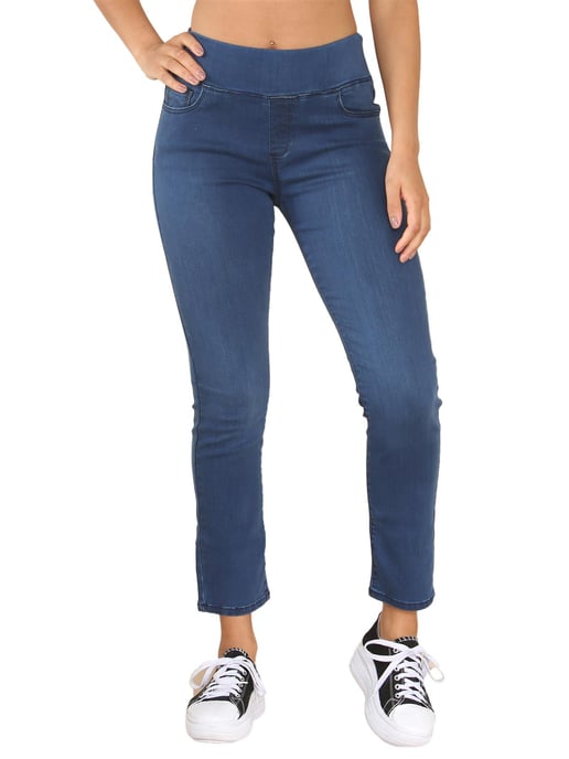 Enzo | Womens Wider Waist Jeans - Blauw - Image 2
