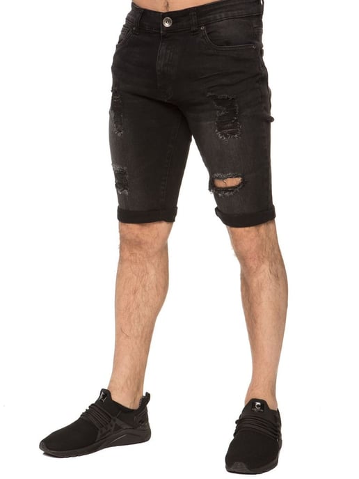 Heren Ripped Skinny Shorts - Image 1