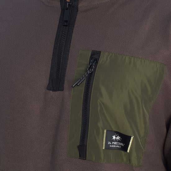 YMF601-FP565 Men's Regular Fit Half Zip Sweatshirt