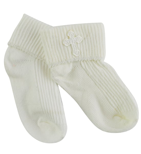 Baby doopsokken met maat 0-12 mnd - Room - Image 1