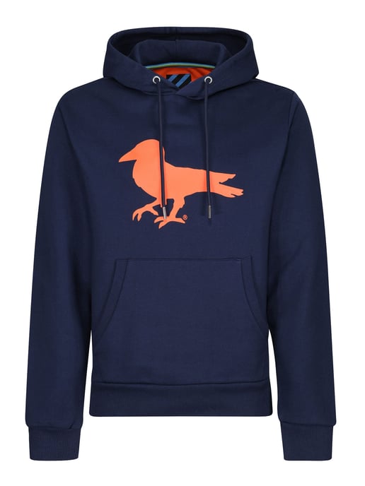 Men's Modern Amusement Sentimental Robin Kangaroo Pocket Sweatshirt in Navy - Image 1