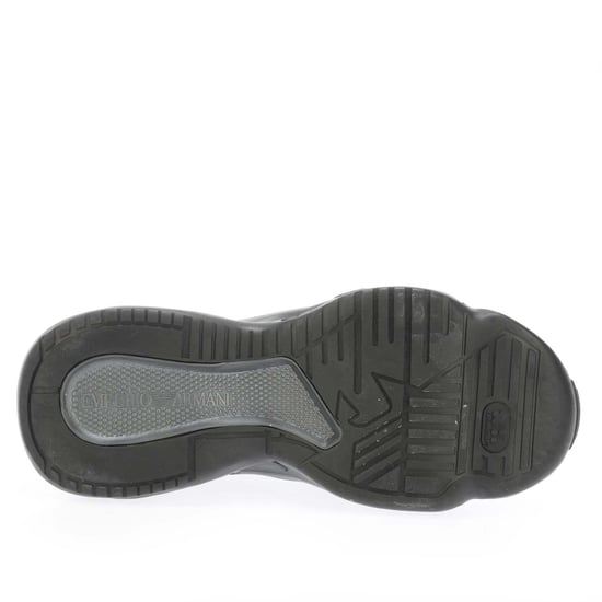 Armani gebreide herentrainers in zwart - Image 4