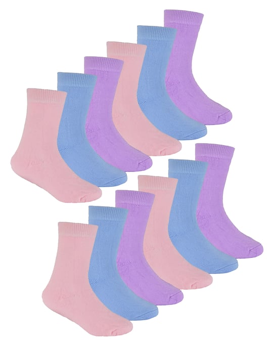 12 paar multiverpakking thermo kindersokken | Sock Snob | Dikke kindersokken voor de winter | Jongens & Meisjes - Pastel - Image 1