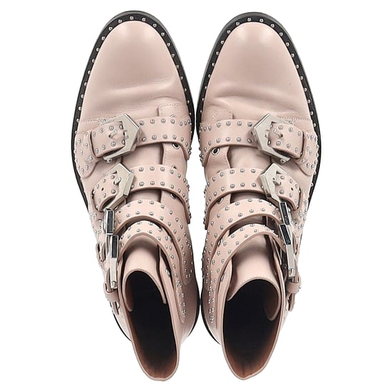 Givenchy Buckle Detail Studded Ankle Boots in Light Pink Leather - Image 2