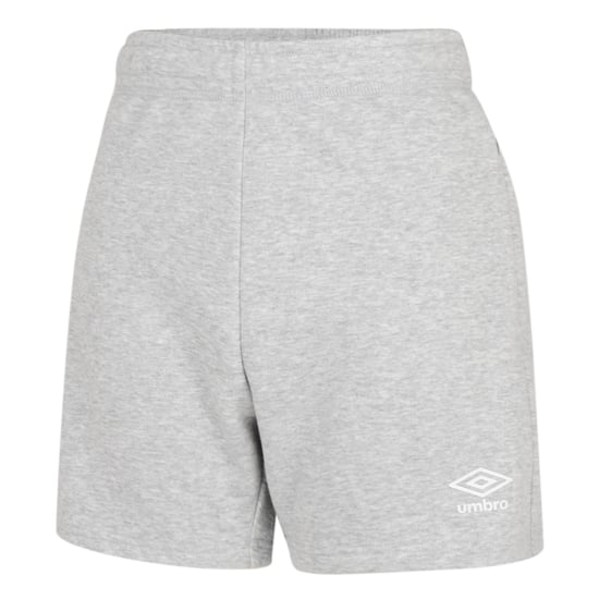 Umbro Womens/Ladies Club Leisure Shorts (Grey Marl/White)