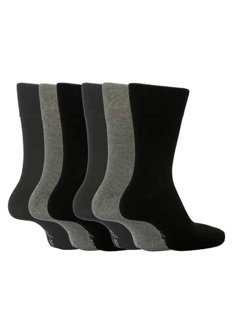 6 paar sokken zonder elastiek herensokken met zachte grip 39-45 Uk - MGG101 - Image 1